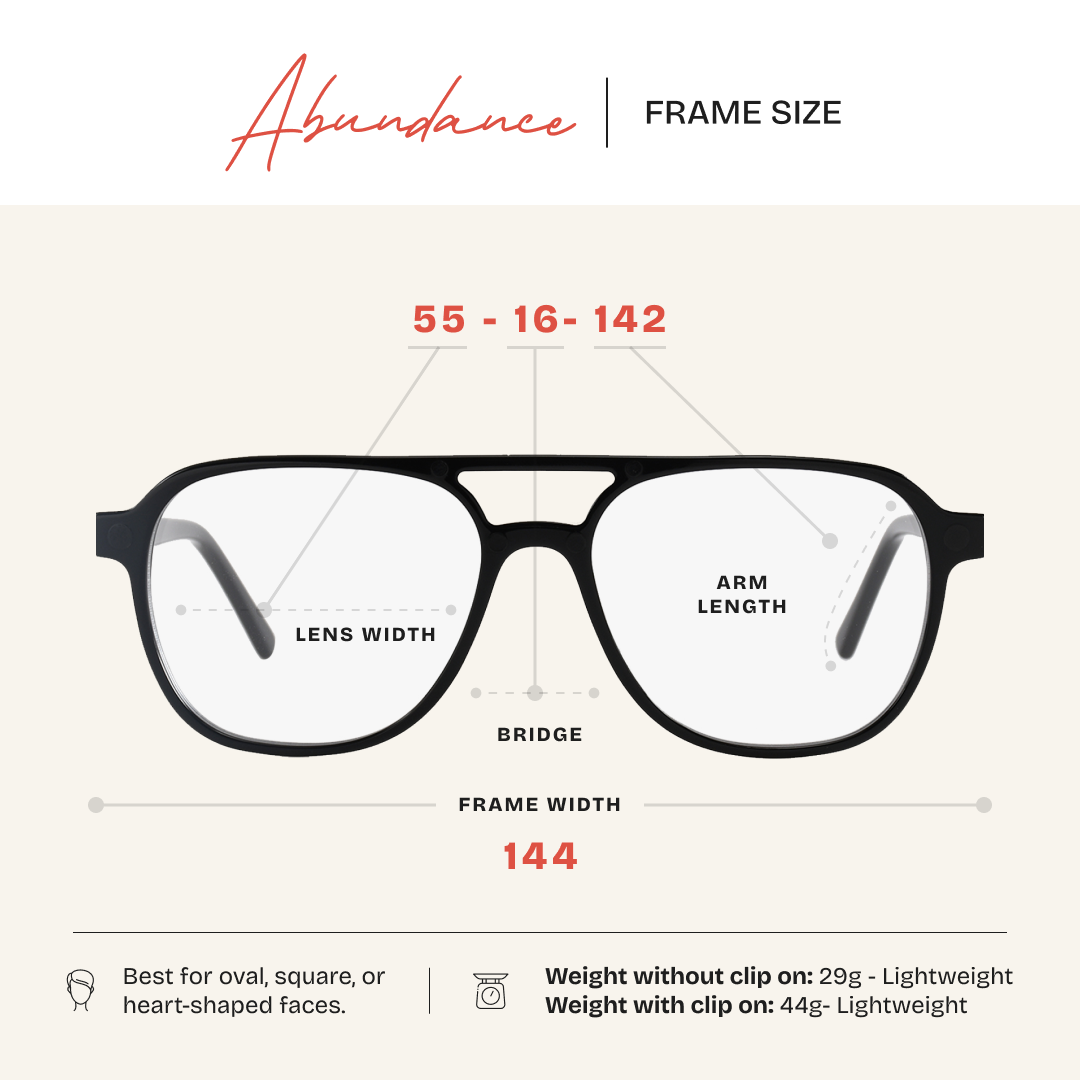 Abundance Clear Prescription Lenses (Base Frame Only)