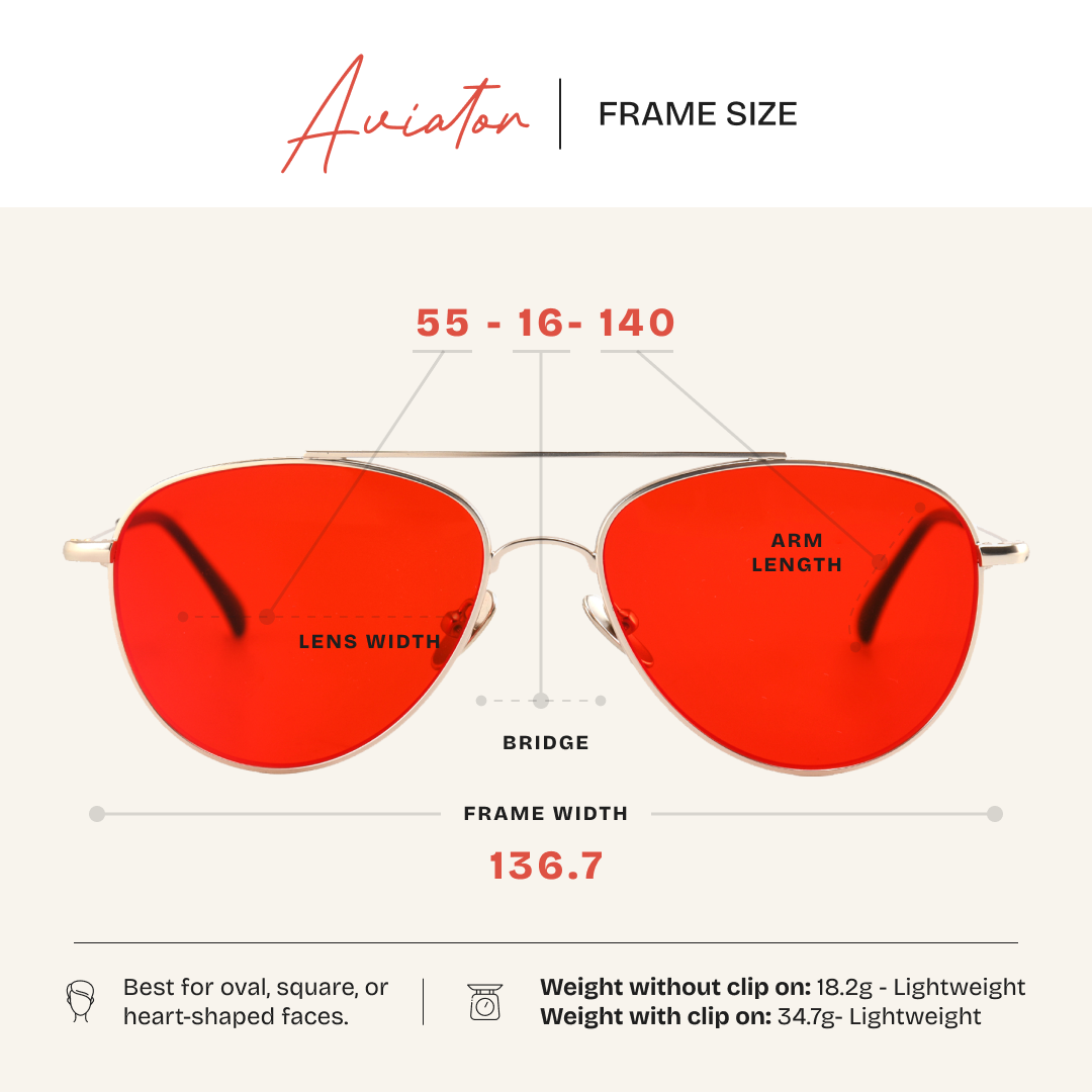Aviator Magnetic Nightime Blue Light Blockers