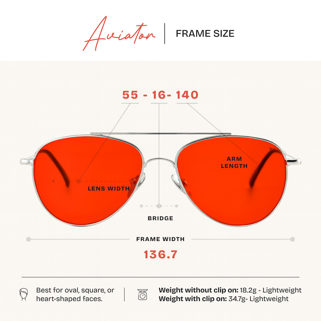Aviator Magnetic Nightime Blue Light Blockers