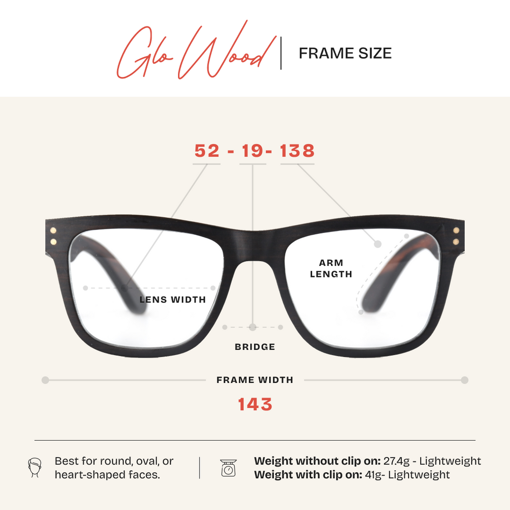 Glo Clear Prescription Lenses (Base Frame Only)