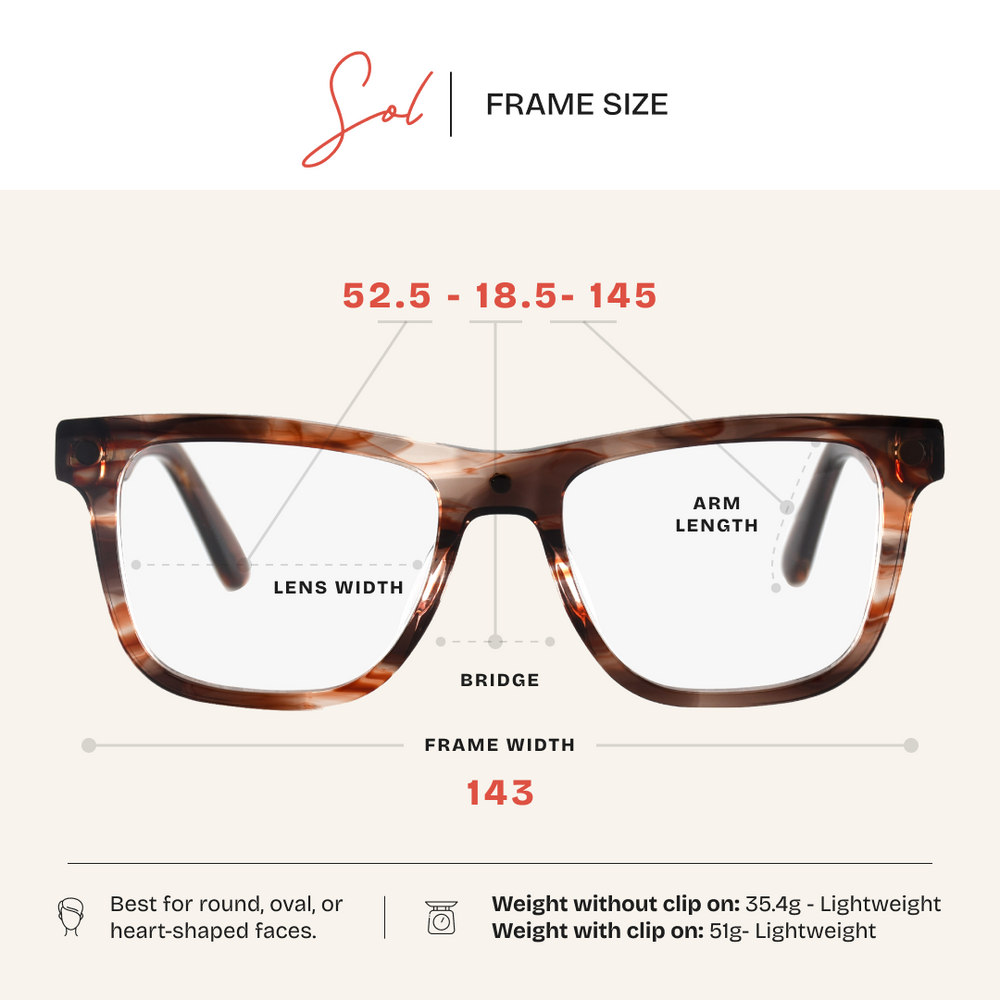 Sol Clear Prescription Lenses (Base Frame Only)