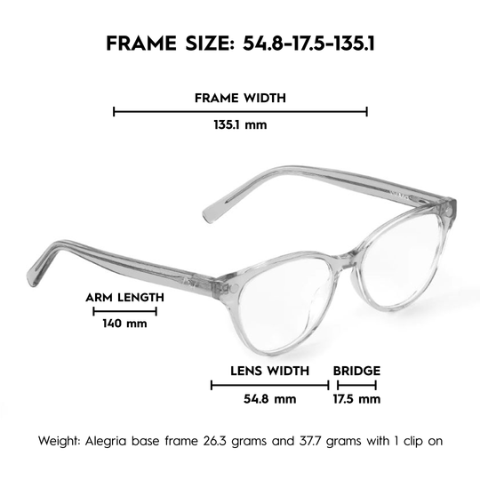 Alegria UV Prescription Transmitter Lenses (Base Frame Only)